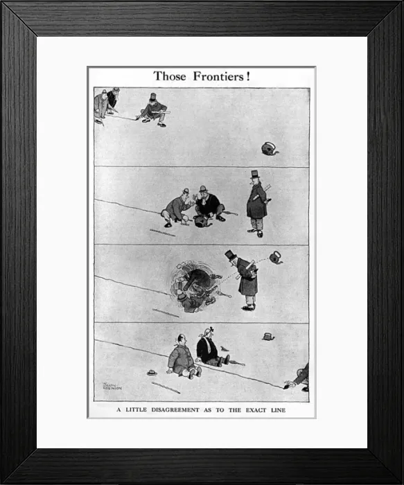 Framed Print : Those Frontiers by William Heath Robinson, post WW1 Framed Print : Those Frontiers by William Heath Robinson, post WW1