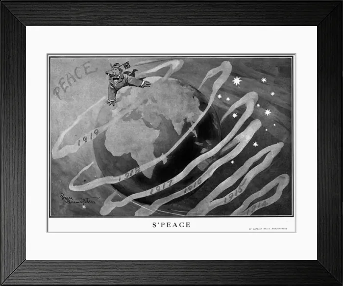 Framed Print : S Peace by Bruce Bairnsfather, WW1 cartoon Framed Print : S Peace by Bruce Bairnsfather, WW1 cartoon