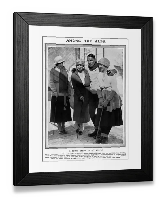 Framed Print : A royal group at St. Mortiz, 1920 Framed Print : A royal group at St. Mortiz, 1920