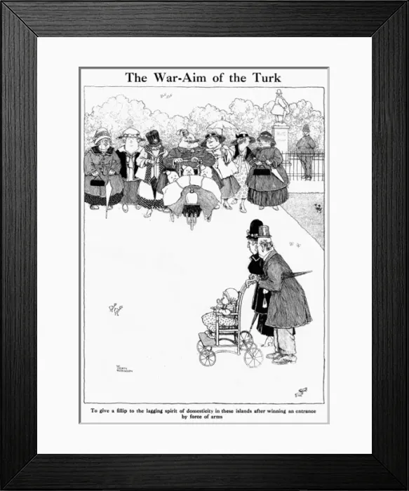 Framed Print : The War-Aim of the Turk, by W. Heath Robinson Framed Print : The War-Aim of the Turk, by W. Heath Robinson