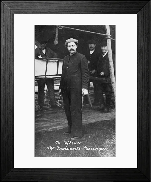 Framed Print : Albert Fileux, engineer, passenger of John Moisant Framed Print : Albert Fileux, engineer, passenger of John Moisant