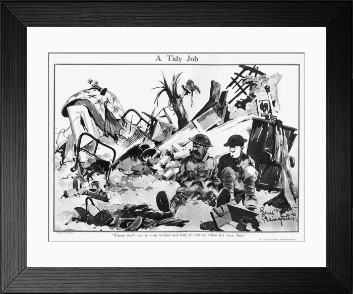Framed Print : A Tidy Job, by Bairnsfather Framed Print : A Tidy Job, by Bairnsfather