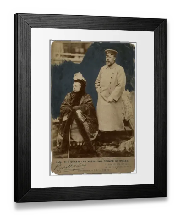 Framed Print : Queen Victoria with her son Prince of Wales Framed Print : Queen Victoria with her son Prince of Wales