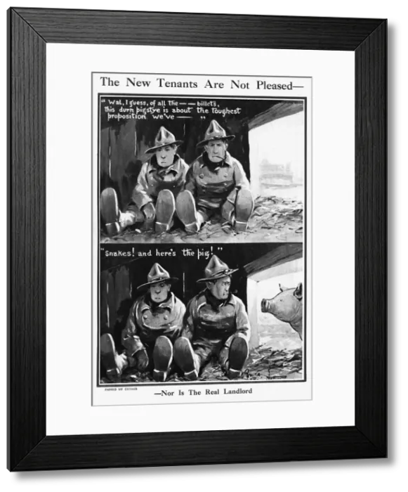 Framed Print : The New Tenants Are Not Pleased, by Bairnsfather Framed Print : The New Tenants Are Not Pleased, by Bairnsfather