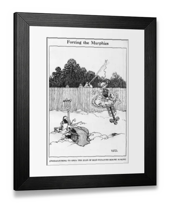 Framed Print : Forcing the Murphies, by W. Heath Robinson Framed Print : Forcing the Murphies, by W. Heath Robinson