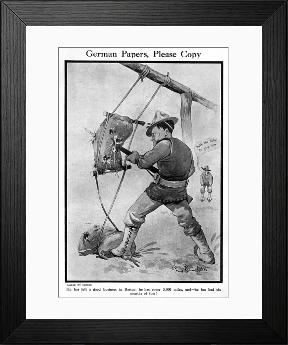 Framed Print : German Papers, Please Copy, by Bairnsfather Framed Print : German Papers, Please Copy, by Bairnsfather