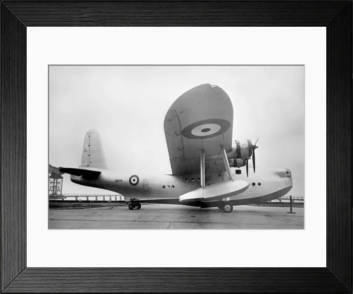 Framed Print : RAF Sunderland flying boat unarmed prototype
