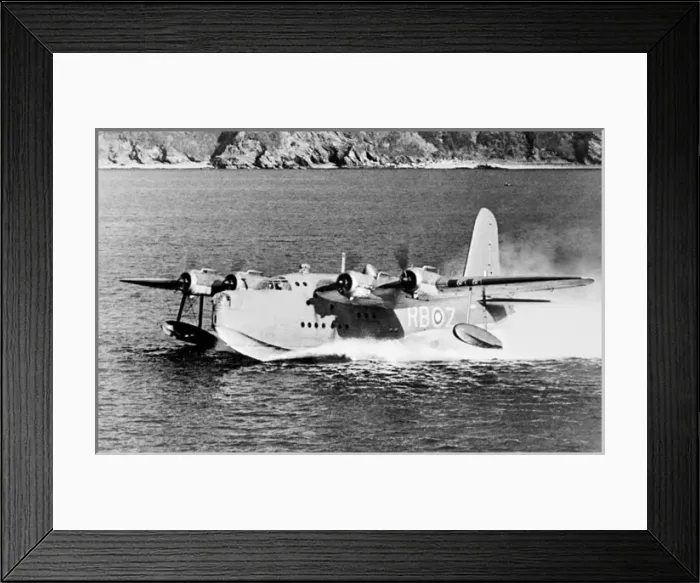 Framed Print : Short Sunderland flying boat, RaF, WW2 Framed Print : Short Sunderland flying boat, RaF, WW2
