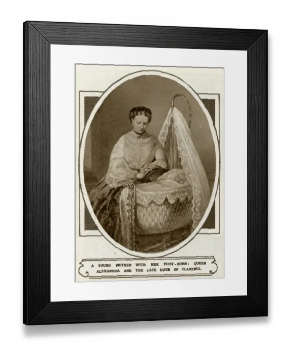 Framed Print : Princess Alexandra with her first son Prince Albert Victor Framed Print : Princess Alexandra with her first son Prince Albert Victor