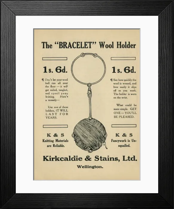 Framed Print : Bracelet wool holder, WW1 Framed Print : Bracelet wool holder, WW1