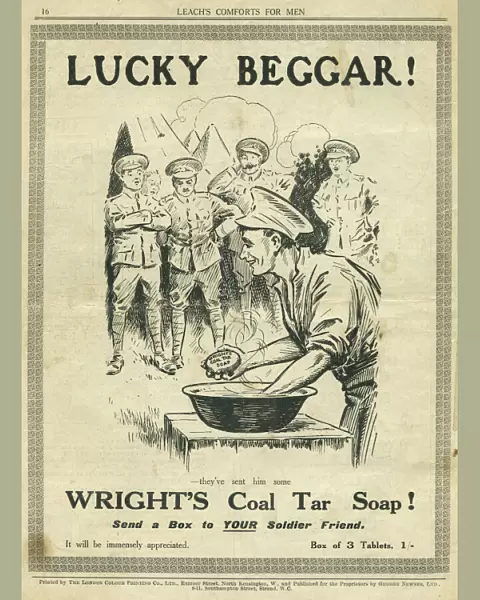 Wrights Coal Tar Soap advertisement, WW1