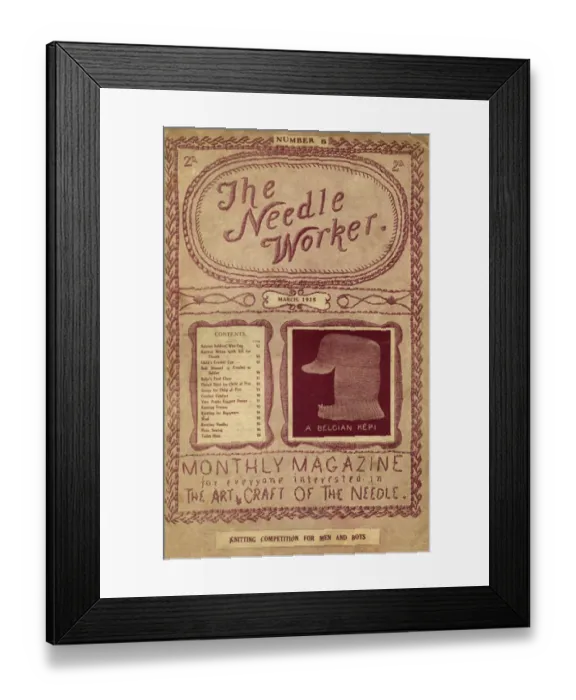Framed Print : The Needle Worker, WW1 knitting & sewing booklet Framed Print : The Needle Worker, WW1 knitting & sewing booklet