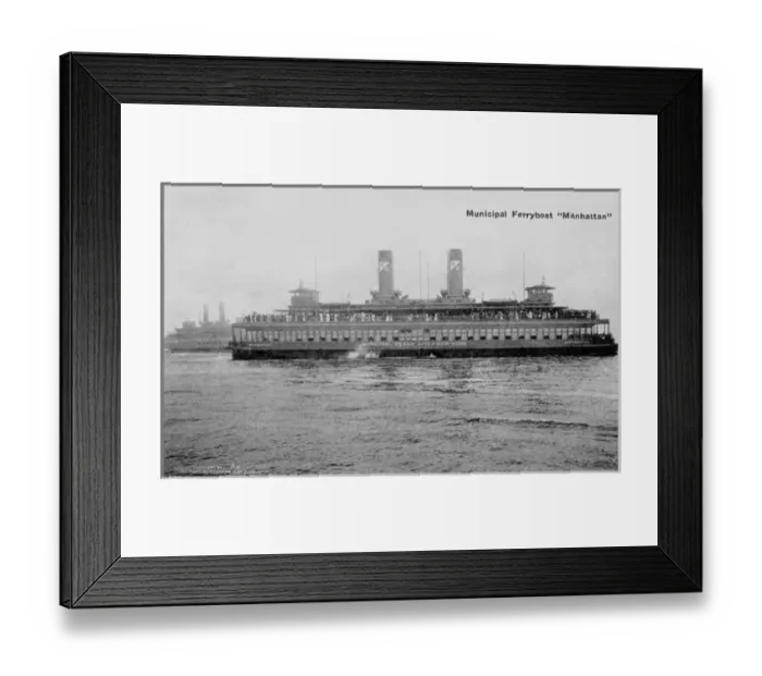 Framed Print : Municipal ferry boat, the Manhattan, New York, USA Framed Print : Municipal ferry boat, the Manhattan, New York, USA