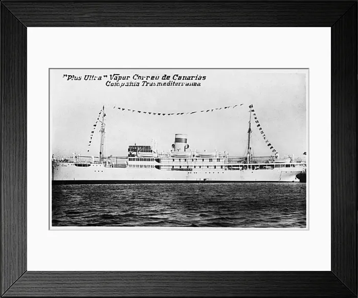 Framed Print : Plus Ultra steamer, Canary Islands Framed Print : Plus Ultra steamer, Canary Islands