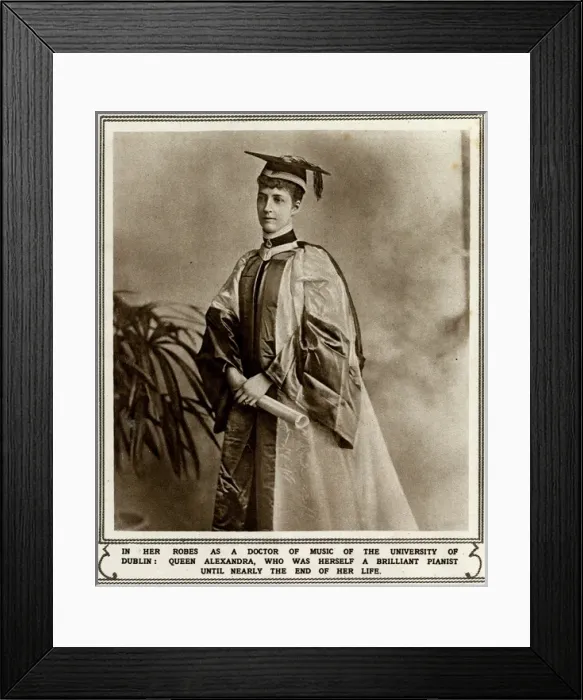 Framed Print : Princess Alexandra of Wales in robes as a Doctorate of Music Framed Print : Princess Alexandra of Wales in robes as a Doctorate of Music