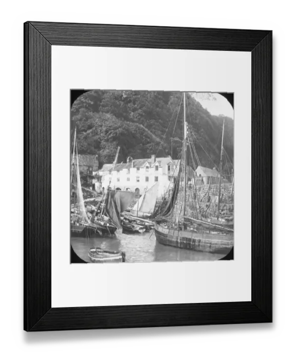 Framed Print : Scenery of Devon - Clovelly - round Britain in a yacht Framed Print : Scenery of Devon - Clovelly - round Britain in a yacht