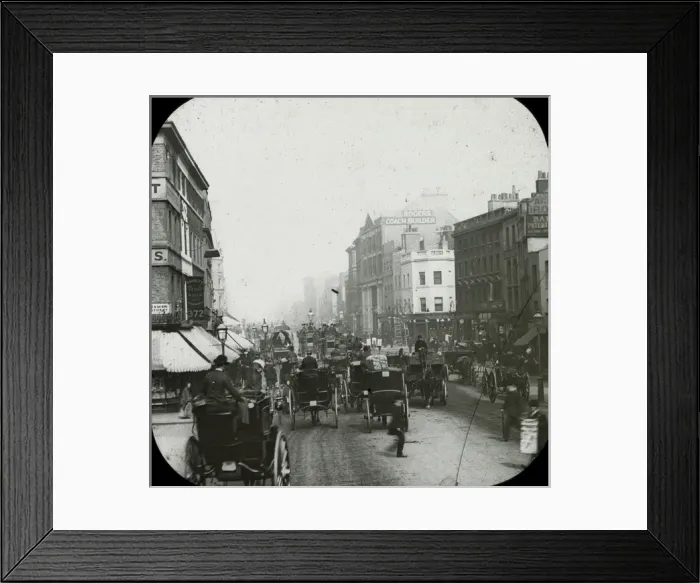 Framed Print : A view down Oxford Street, London - looking east Framed Print : A view down Oxford Street, London - looking east