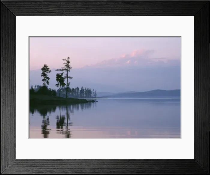 Framed Print : RUSSIA - Lake in Ural Mountains - autumn evening Framed Print : RUSSIA - Lake in Ural Mountains - autumn evening