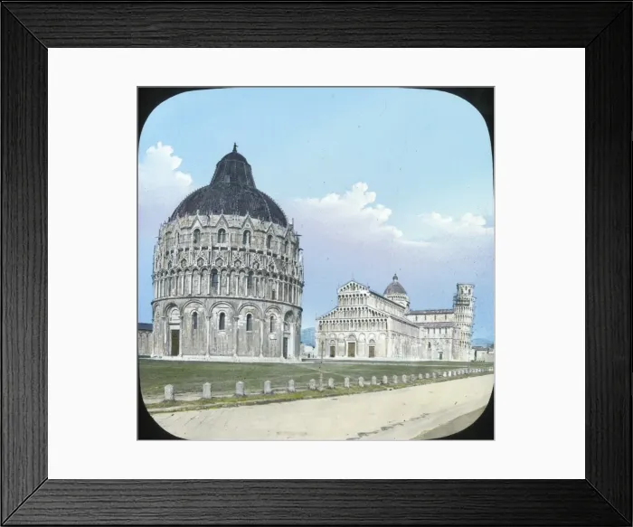 Framed Print : Italy - Pisa - Baptistery - Cathedral - and Leaning Tower Framed Print : Italy - Pisa - Baptistery - Cathedral - and Leaning Tower