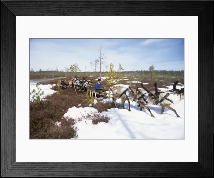 Framed Print : Minority selkup father (Eugenii Irikov) and son