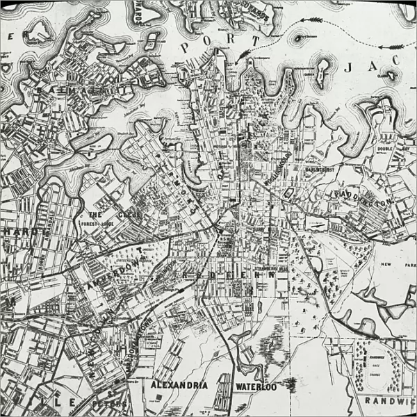 Sydney, Australia - Map of Sydney and Port Jackson