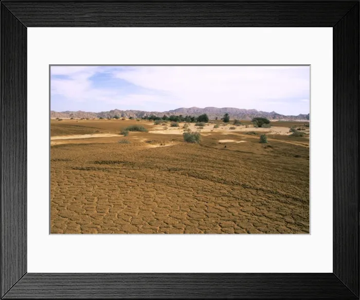 Framed Print : Egypt - A typical uninhabited oasis on a salt water Framed Print : Egypt - A typical uninhabited oasis on a salt water