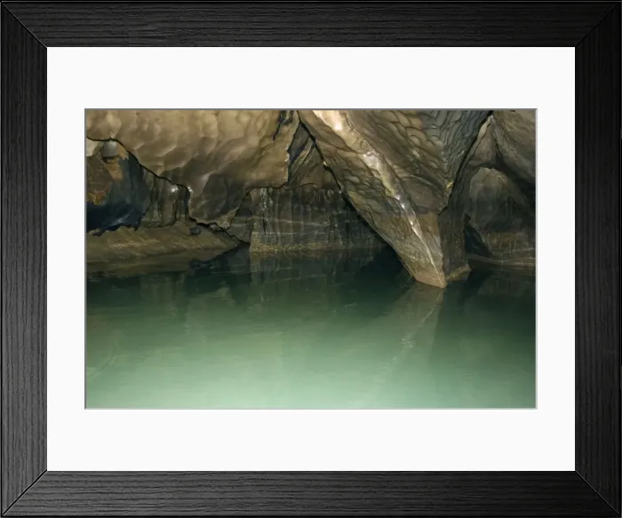 Framed Print : Limestone formations in the cave, that features Framed Print : Limestone formations in the cave, that features