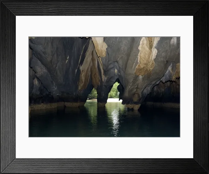 Framed Print : Limestone formations on the exit from the cave Framed Print : Limestone formations on the exit from the cave
