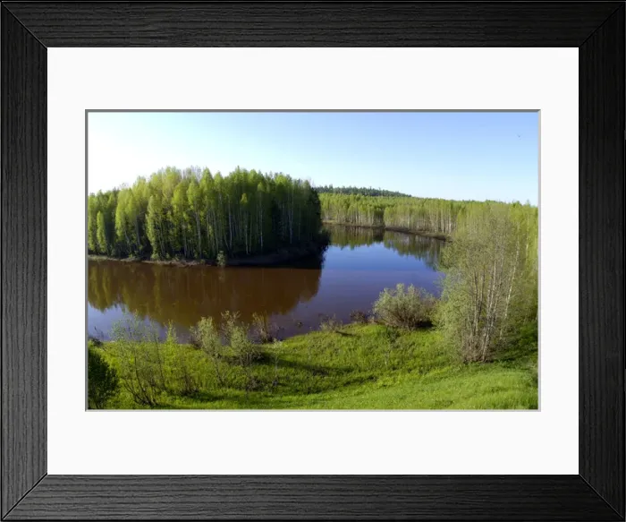 Framed Print : River Tura in North Ural Mountains - a typical Framed Print : River Tura in North Ural Mountains - a typical