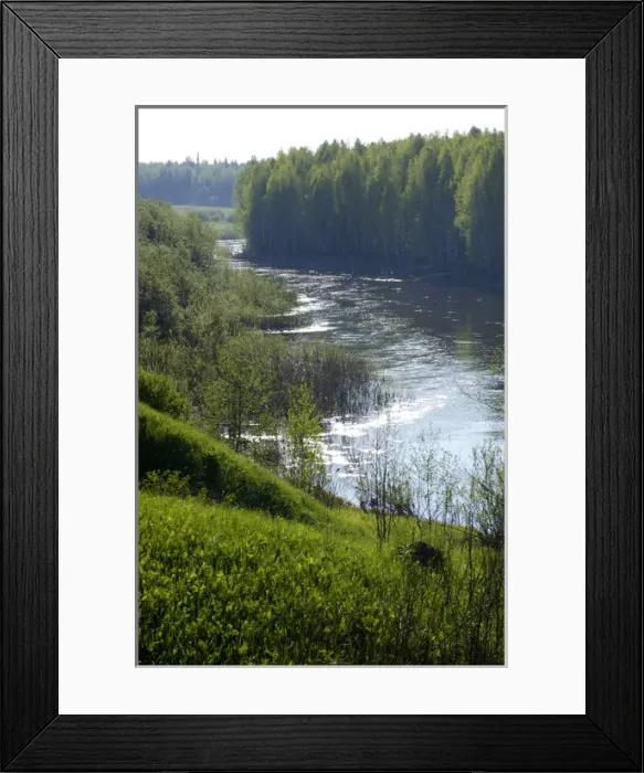 Framed Print : River Tura in North Ural Mountains - a typical Framed Print : River Tura in North Ural Mountains - a typical
