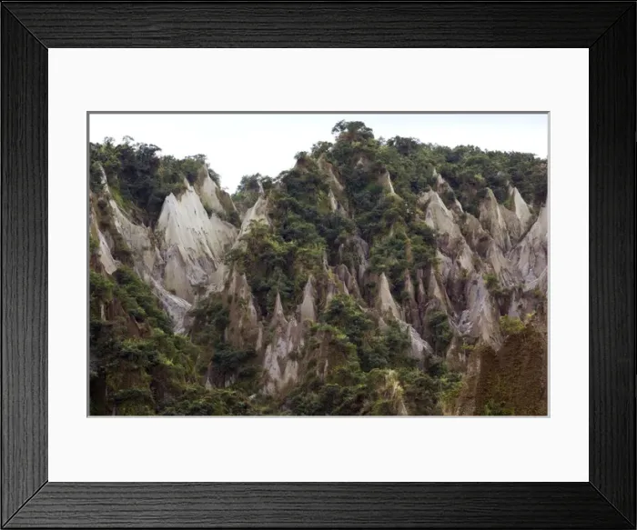 Framed Print : Wind and rain erosion of mountains of ash - lahar Framed Print : Wind and rain erosion of mountains of ash - lahar