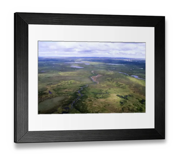 Framed Print : Tundra - aerial view from a helicopter Framed Print : Tundra - aerial view from a helicopter