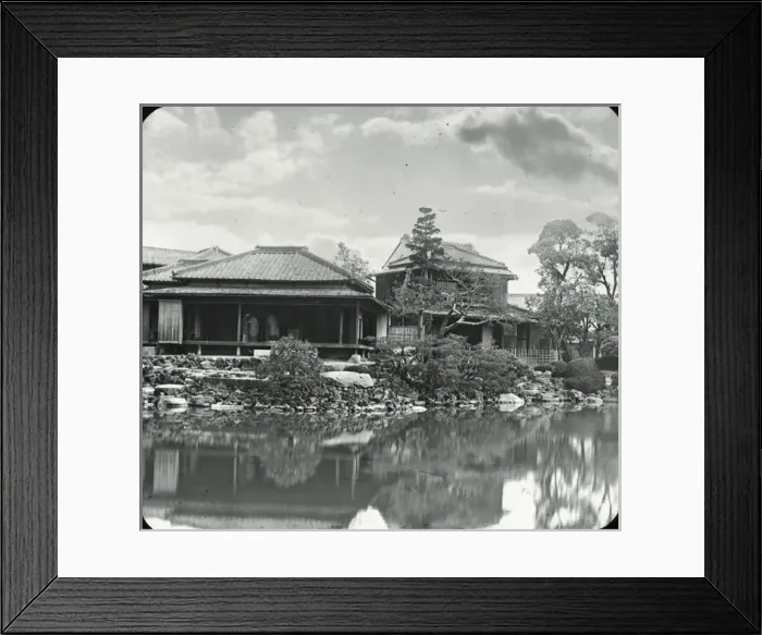 Framed Print : Japan - Temple by an Ornamental Pool Framed Print : Japan - Temple by an Ornamental Pool