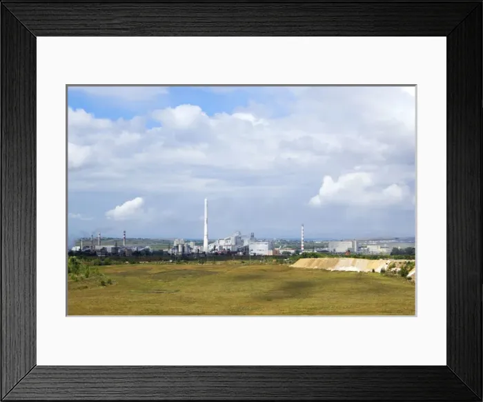 Framed Print : Iron-ore mining and smelting industrial complex Framed Print : Iron-ore mining and smelting industrial complex