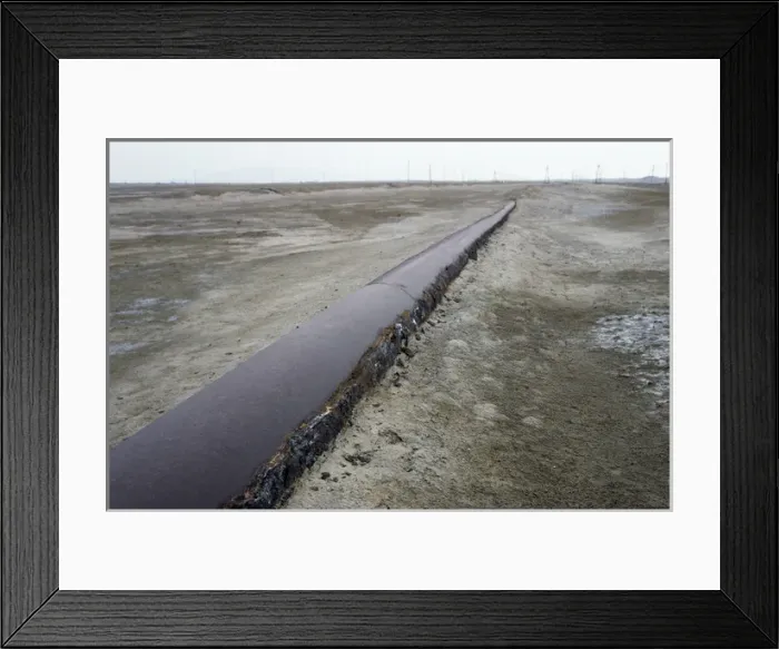 Framed Print : An old rusty pipe-line - carrying extracted iodine Framed Print : An old rusty pipe-line - carrying extracted iodine
