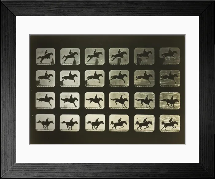 Framed Print : British Country Scene - Horse jumping Framed Print : British Country Scene - Horse jumping