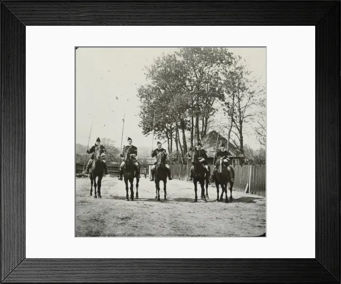 Framed Print : British Country Scene - Five men on horses Framed Print : British Country Scene - Five men on horses