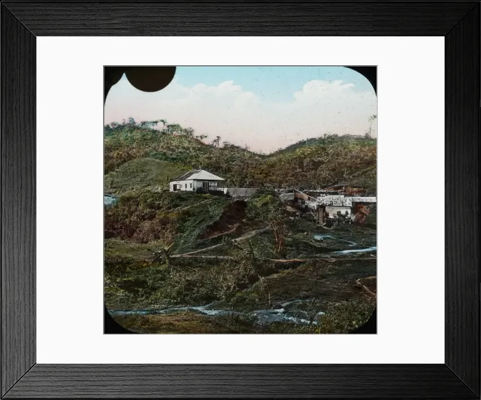 Framed Print : Central America - Gold Mining - Lantern Slide series Framed Print : Central America - Gold Mining - Lantern Slide series