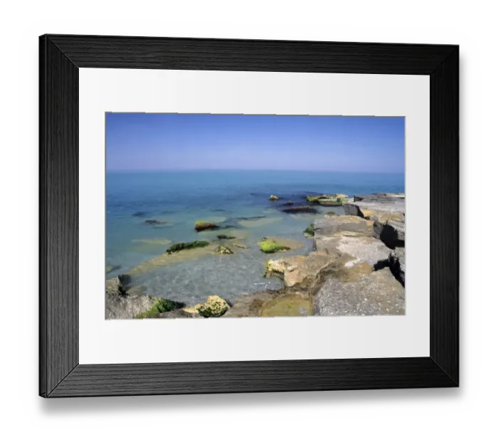 Framed Print : Caspian Sea Shore - near Krasnovodsk town - summer Framed Print : Caspian Sea Shore - near Krasnovodsk town - summer