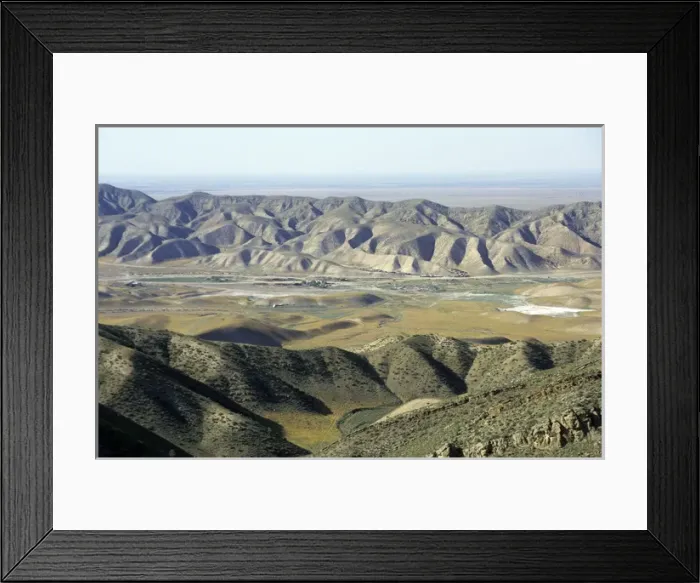 Framed Print : Karahoudan village - in foothills of Kopetdag mountains Framed Print : Karahoudan village - in foothills of Kopetdag mountains