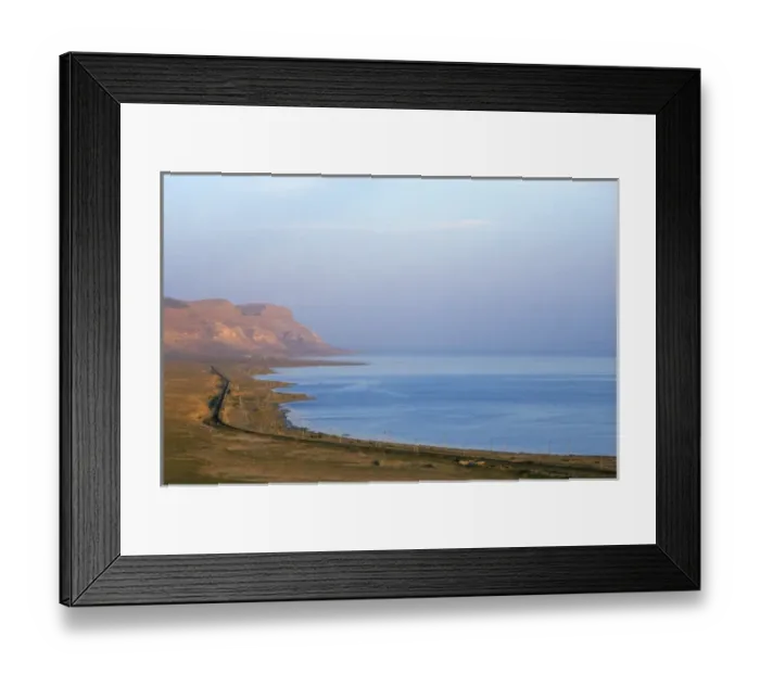 Framed Print : Caspian sea shore - railway to Krasnovodsk town - sunset Framed Print : Caspian sea shore - railway to Krasnovodsk town - sunset