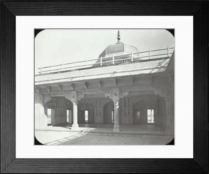 Framed Print : India - Palace in Fort - Part below the Jessamine Tower, Agr Framed Print : India - Palace in Fort - Part below the Jessamine Tower, Agr