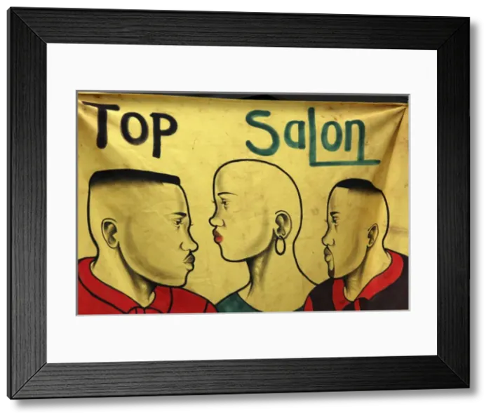 Framed Print : Shop Sign - South African Hair Salon Framed Print : Shop Sign - South African Hair Salon