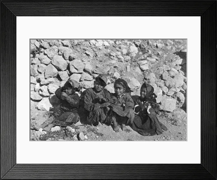 Framed Print : Group of Bedouin children, Jerusalem Framed Print : Group of Bedouin children, Jerusalem