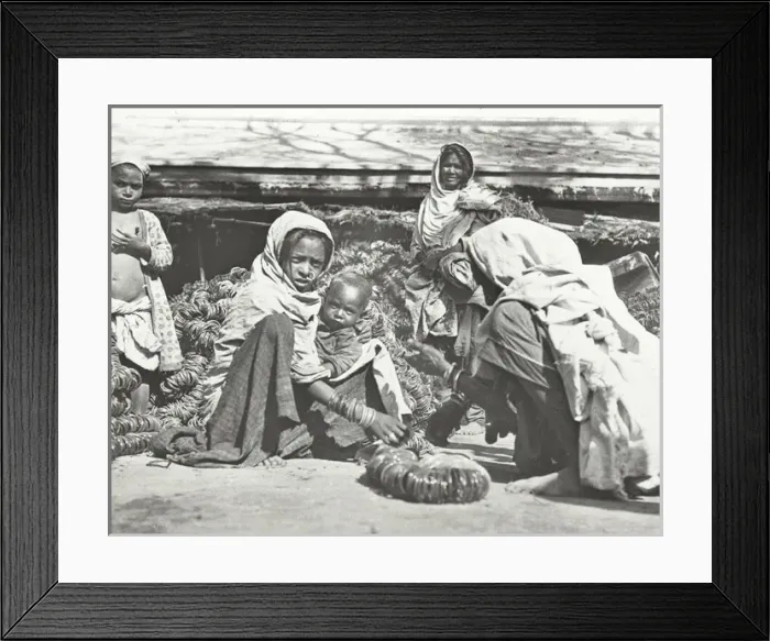 Framed Print : India - Fitting on bangles and bracelets, Fyzabad Framed Print : India - Fitting on bangles and bracelets, Fyzabad