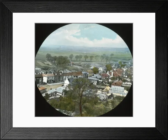Framed Print : South Coast of England - Porchester Village from Castle Framed Print : South Coast of England - Porchester Village from Castle