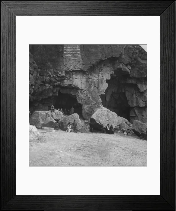 Framed Print : South Coast of England - People at Tilly Whim Caves Framed Print : South Coast of England - People at Tilly Whim Caves