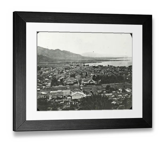 Framed Print : Japan - The town Otsu, on lake Biwa Otsu Framed Print : Japan - The town Otsu, on lake Biwa Otsu