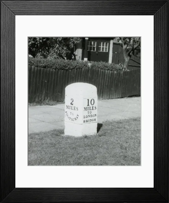 Framed Print : New Cross turnpike milestone Framed Print : New Cross turnpike milestone
