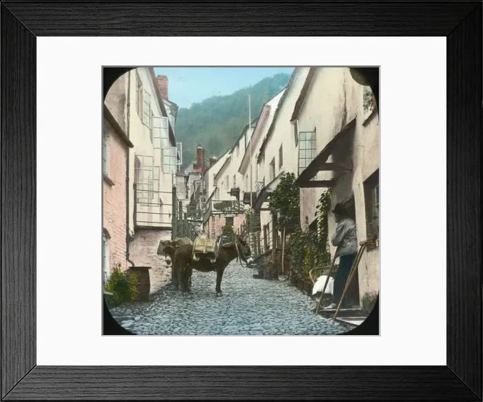 Framed Print : Scenery of Devon - Street in Clovelly looking up Framed Print : Scenery of Devon - Street in Clovelly looking up